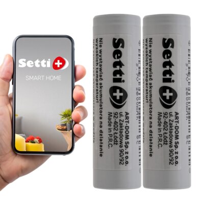 Akumulatorki Li-Ion 18650 2600 mAh SETTI (2 sztuki) SBC26B2