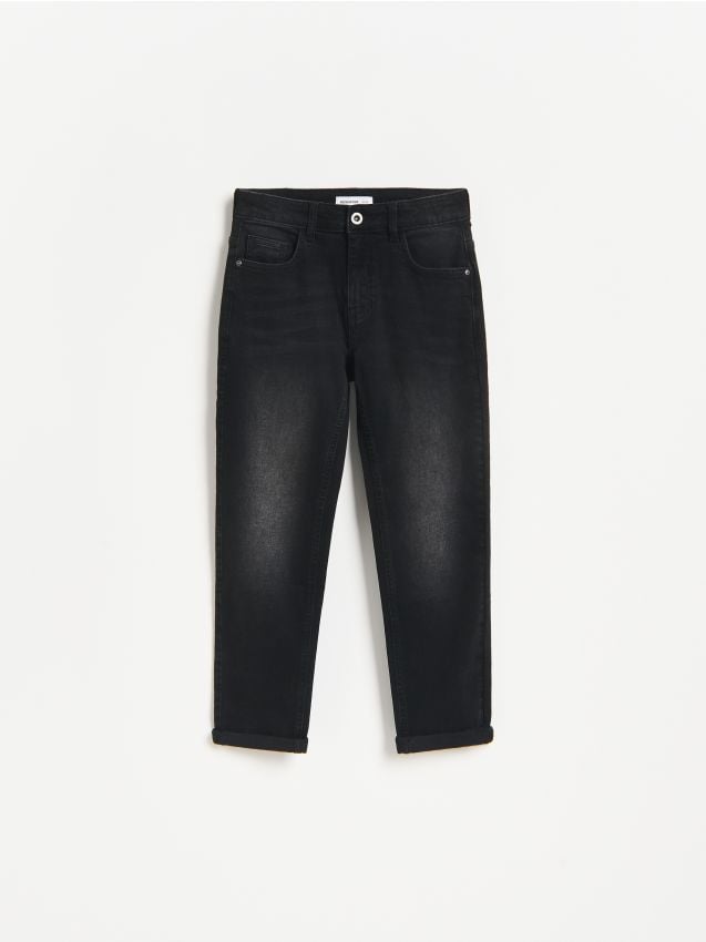 Reserved - Jeansy regular - czarny