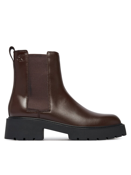 Calvin Klein Sztyblety Chunky Chelsea Boot Pol Lth HW0HW03267 Czarny