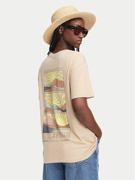 Billabong T-Shirt Sun Phased EBJZT00423 Beżowy Oversize
