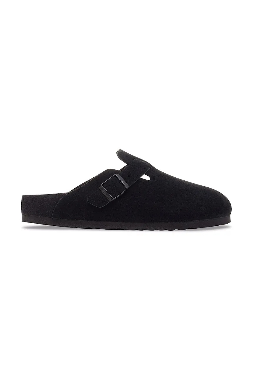 Birkenstock Boston EXQ LEVE klapki mules damskie zamszowe