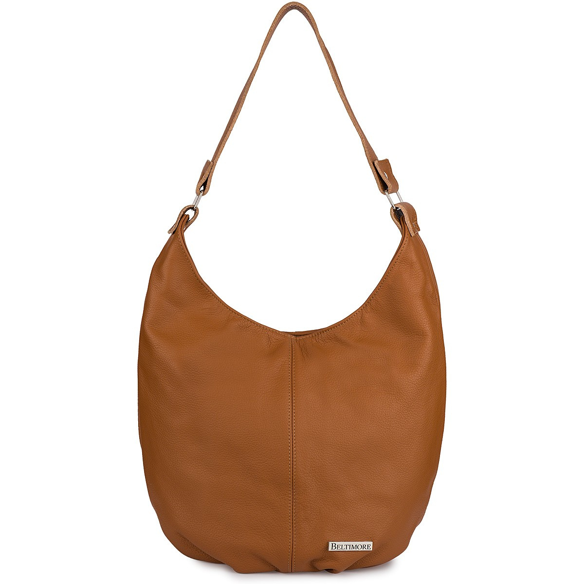 Torebka Damska Shopper Skóra Naturalna Miękka Beltimore Camel 938