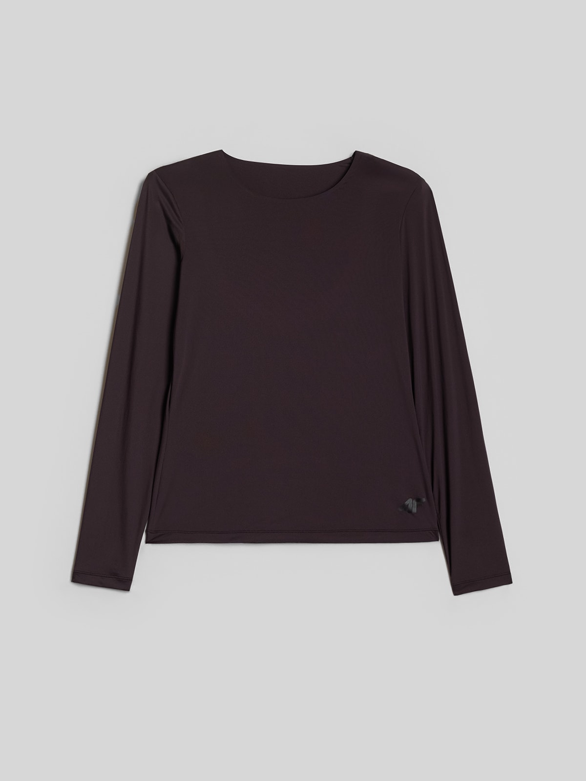 4F Longsleeve treningowy slim szybkoschnący damski - brązowy XS