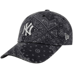 Czapka Washed Paisley Yankees by New Era, szaro-czarny, One Size