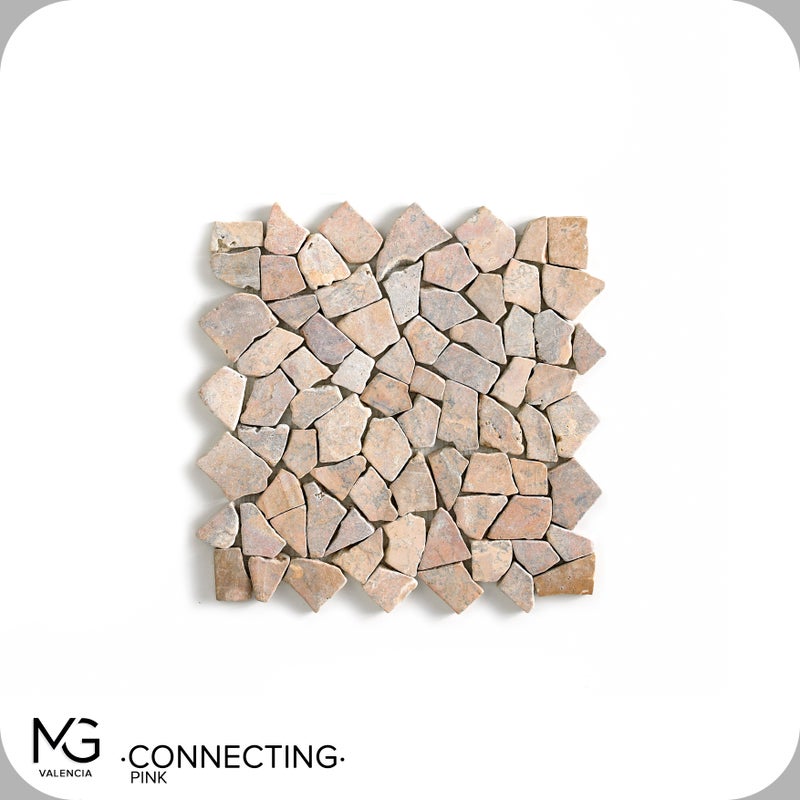 Mozaika z naturalnego marmuru 30 x 30 cm CONNECTING PINK (Opakowanie 11 siatek = 1 m²)