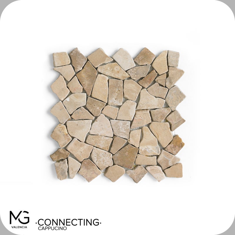 Mozaika z naturalnego marmuru 30 x 30 cm CONNECTING CAPUCCINO (Opakowanie 11 siatek = 1 m²)