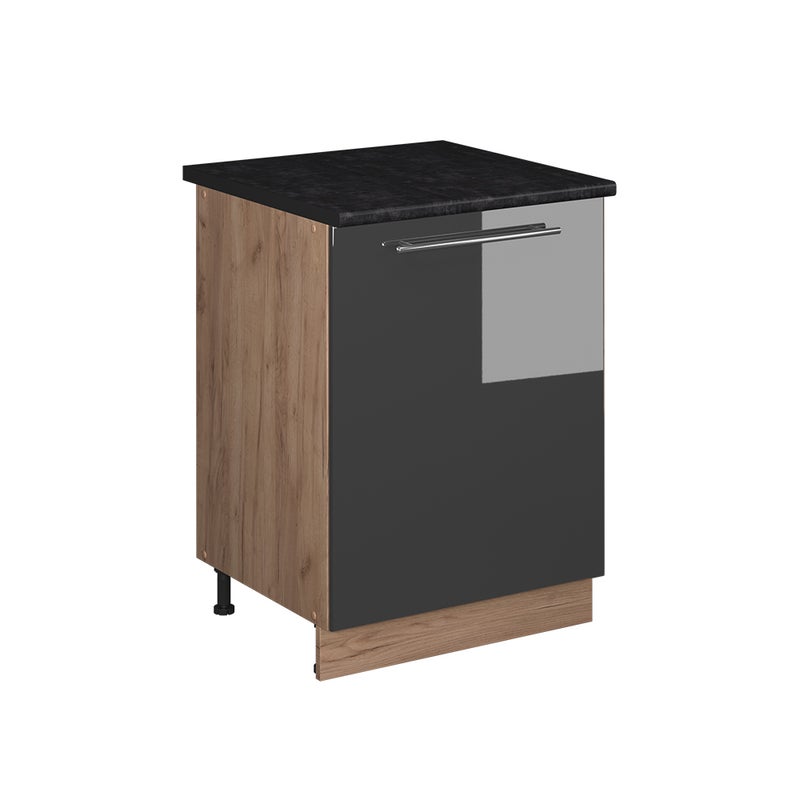 Vicco Szafka pod zlew Fame-Line, Antracyt połysk/Dąb goldkraft, 60 cm