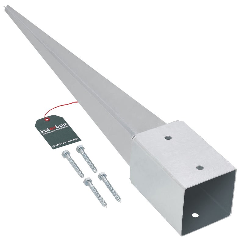 Podstawa Słupa Wbijana do Ziemi - 91 X 91 X 750 MM - Podstawa Słupka do Altany - Kotwa do Pergoli - Stalowa KOTARBAU