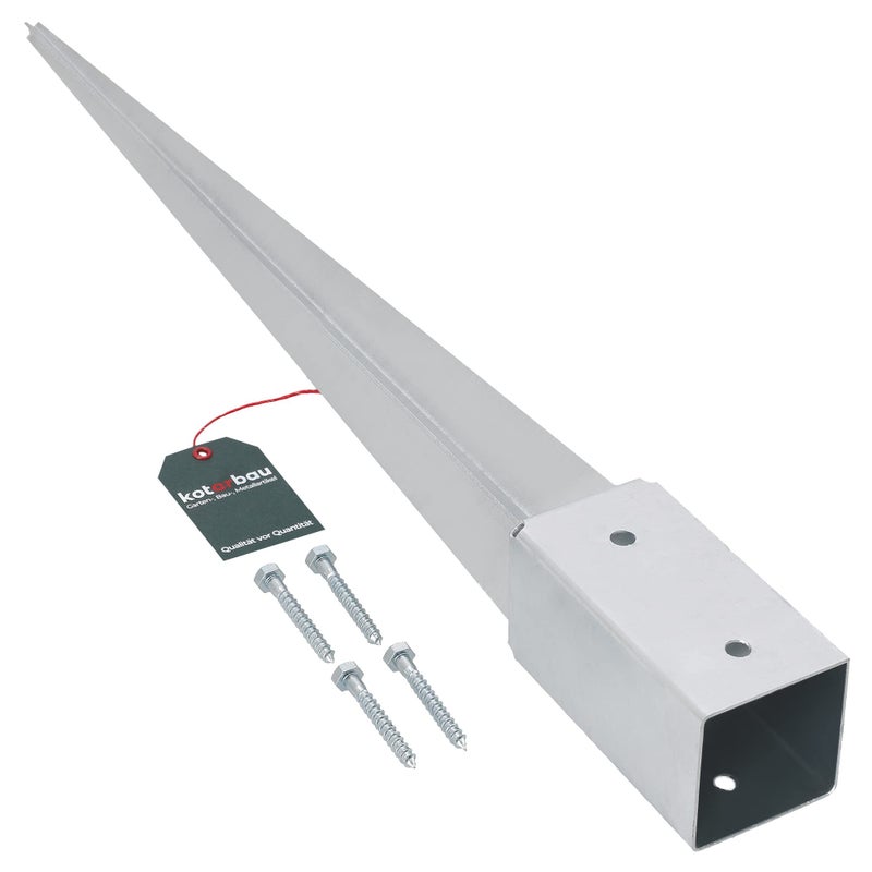 Podstawa Słupa Wbijana do Ziemi - 71 X 71 X 750 MM - Podstawa Słupka do Altany - Kotwa do Pergoli - Stalowa KOTARBAU