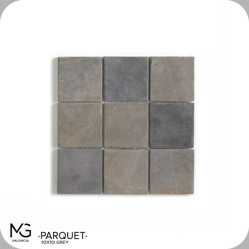 Mozaika z naturalnego marmuru 30 x 30 cm PARQUET 10x10 GREY (Opakowanie 11 siatek = 1 m²)