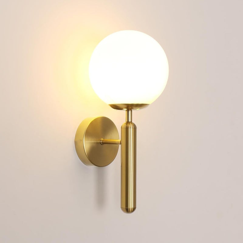 Nowoczesna lampa ścienna do wnętrz E27 – minimalistyczny design z kloszem akrylowym, do sypialni, salonu i przedpokoju