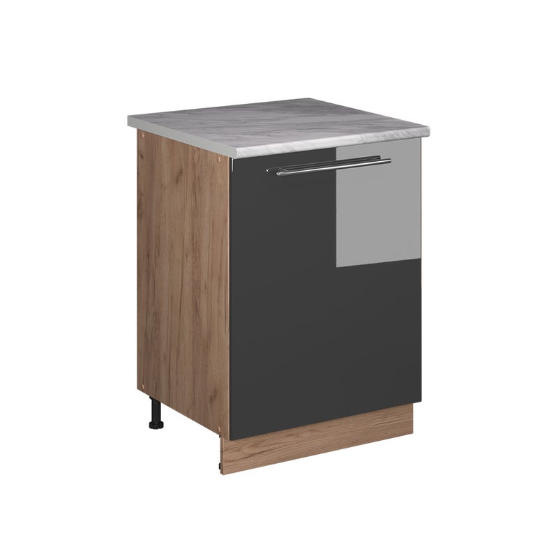 Vicco Szafka pod zlew Fame-Line, Antracyt połysk/Dąb goldkraft, 60 cm