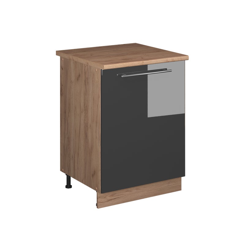 Vicco Szafka pod zlew Fame-Line, Antracyt połysk/Dąb goldkraft, 60 cm