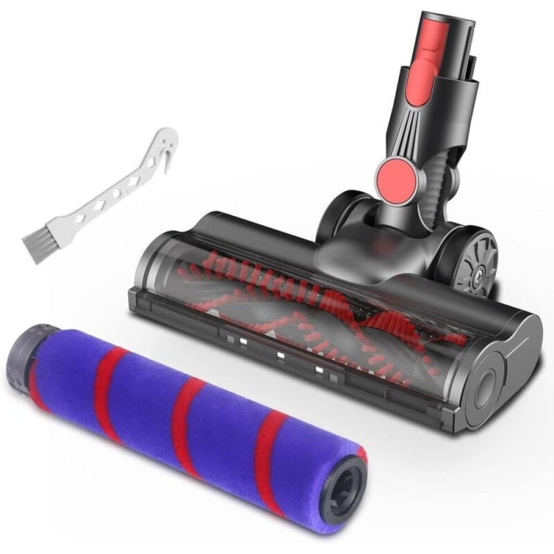 Turboszczotka i miękki wałek kompatybilne z odkurzaczem Dyson V7-V11 – zamiennik do dywanów i twardych podłóg, skuteczne czyszczenie