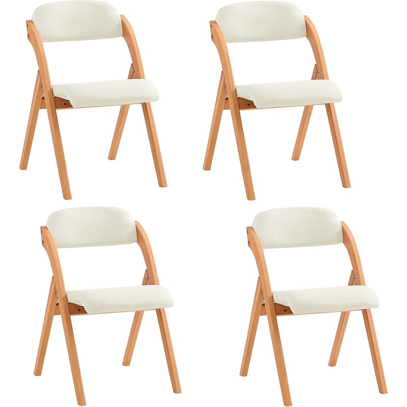 SoBuy Zestaw 4 sztuk krzeseł składanych Biały 41.5x47.5x77cm Nordycki FST92-Wx4