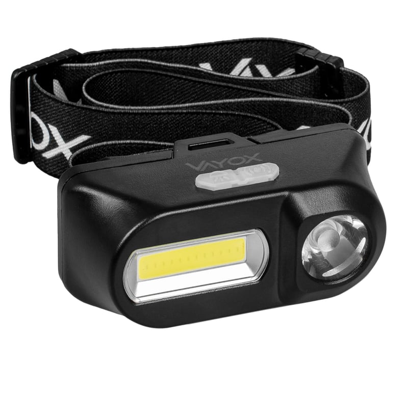 Latarka Czołowa Czołówka Lampka Led Akumulatorowa 18650 Mocna Usb-c Vayox
