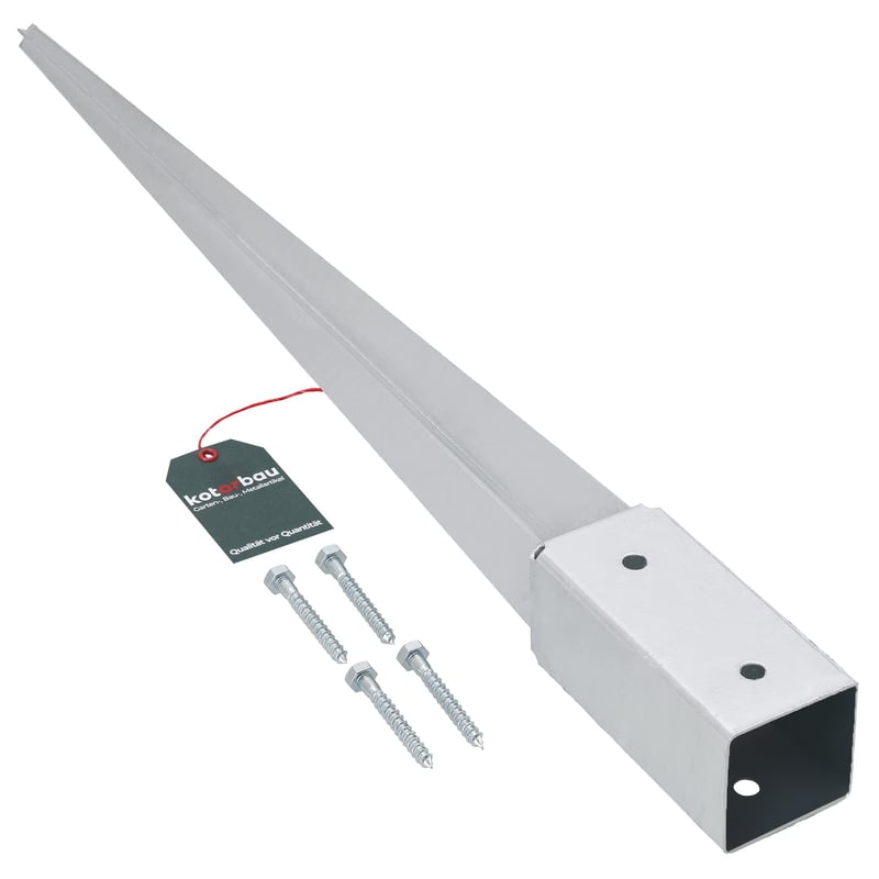 Podstawa Słupa Wbijana do Ziemi - 61 X 61 X 750 MM - Podstawa Słupka do Altany - Kotwa do Pergoli - Stalowa