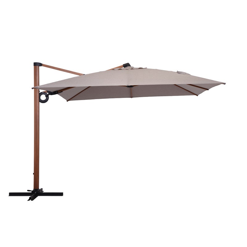 Parasol ogrodowy Termoli PATIO 3 x 3 m szary obrotowy 360°