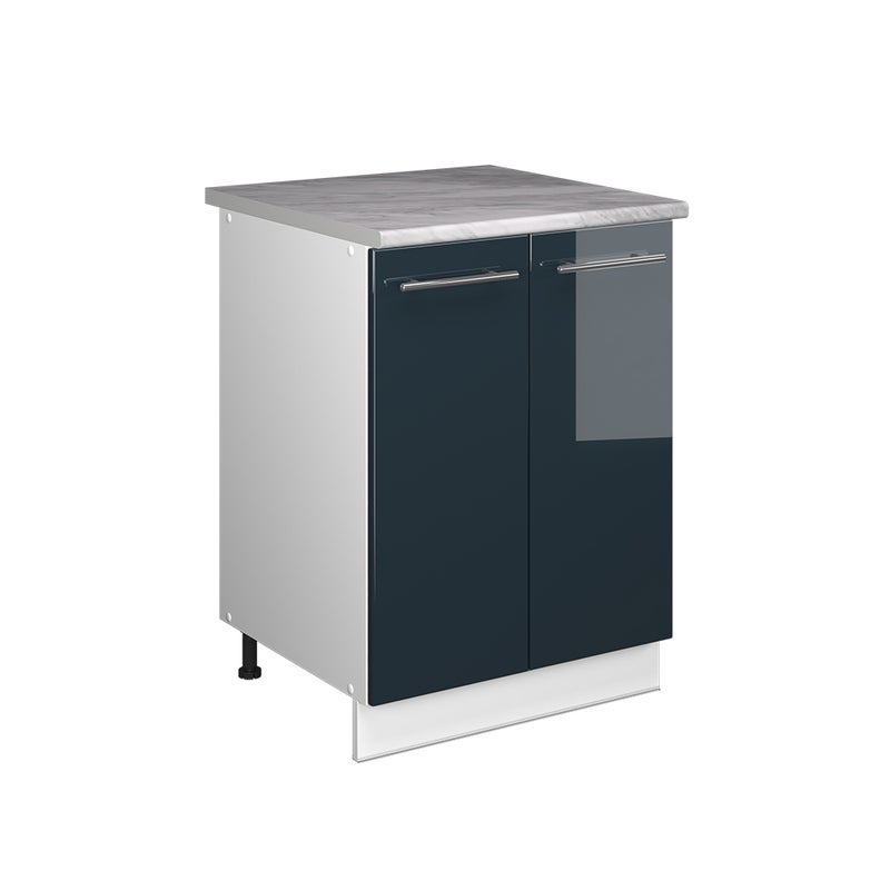 Vicco Szafka pod zlew Fame-Line, Ciemnoniebieski wysoki połysk/Biały, 60 cm