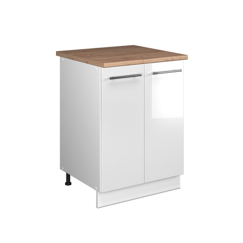 Vicco Szafka pod zlew Fame-Line, Biały wysoki połysk/Biały, 60 cm