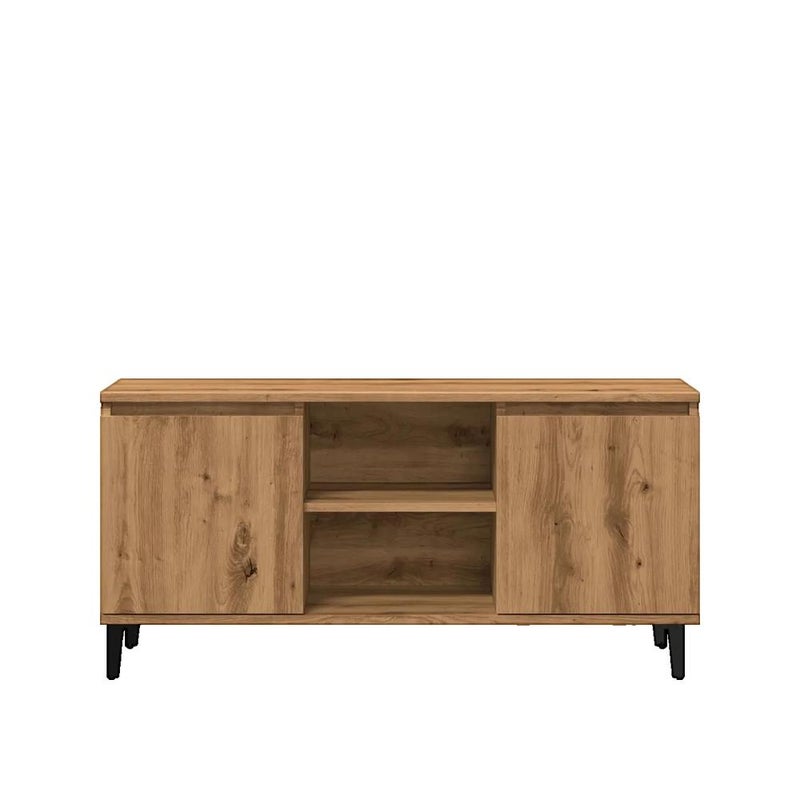 Mebel RTV vidaXL Dąb Ręcznie Wykończony 102x35x50 cm Drewno Inżynieryjne