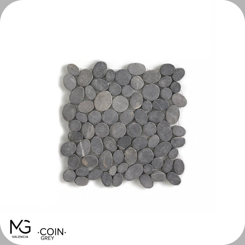 Mozaika z naturalnego marmuru 30 x 30 cm MOSAIC COIN GREY (Opakowanie 11 siatek = 1 m²)