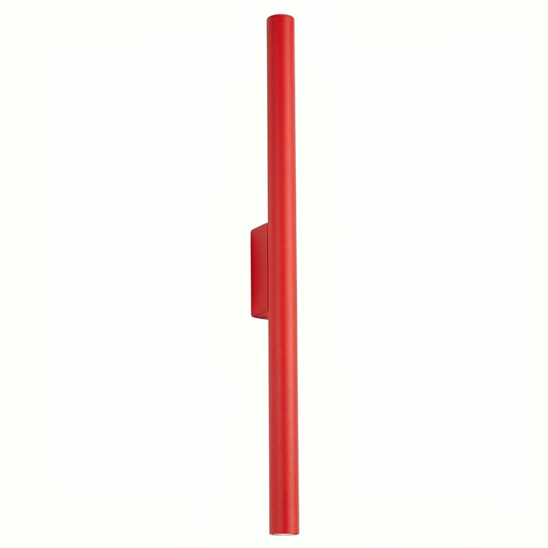 Kinkiet ścienny minimalistyczny czerwony smukła tuba góra dół 2xG9 8W PASTELO Sollux Lighting
