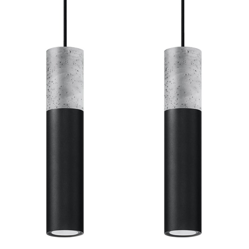 Lampa wisząca VALERO czarno-szara 2xGU10x40W beton architektoniczny wym:100x34x34cm IP20 Pure Lume