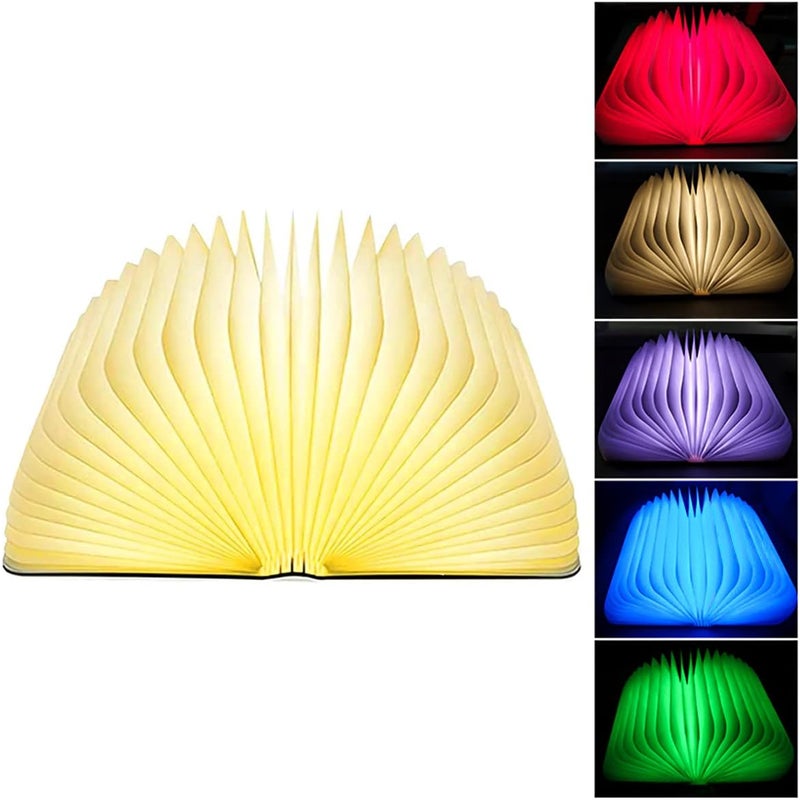 Składana lampka do czytania LED, lampka nocna 5 kolorów, lampka do czytania do sypialni, dekoracja do domu i biura