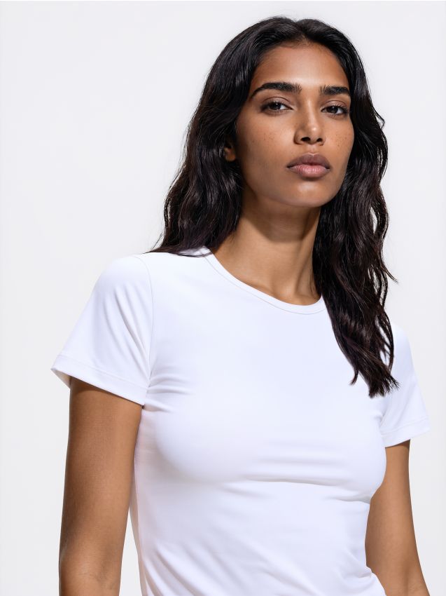 Reserved - T-shirt slim fit - biały