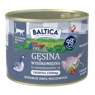 Karma dla kota BALTICA Smaki Regionów Gęsina 185 g