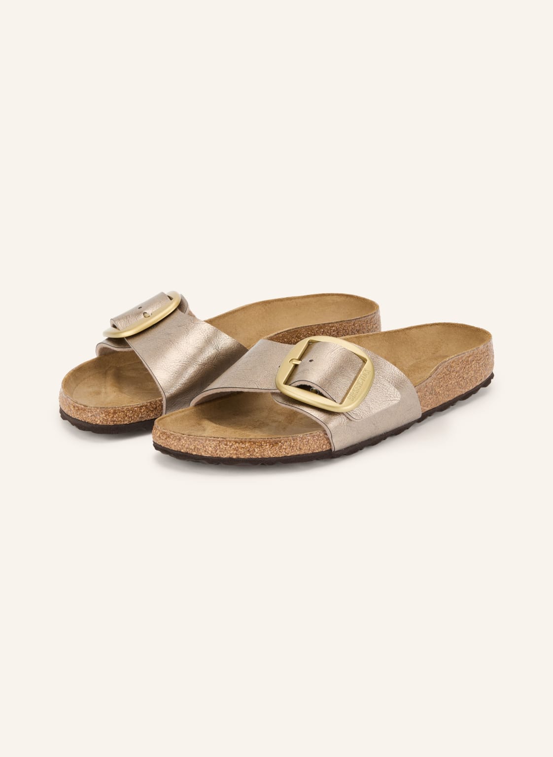 Birkenstock Klapki Madrid Big Buckle braun