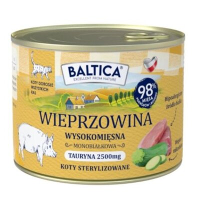 Karma dla kota BALTICA Smaki Regionów Wieprzowina 185 g