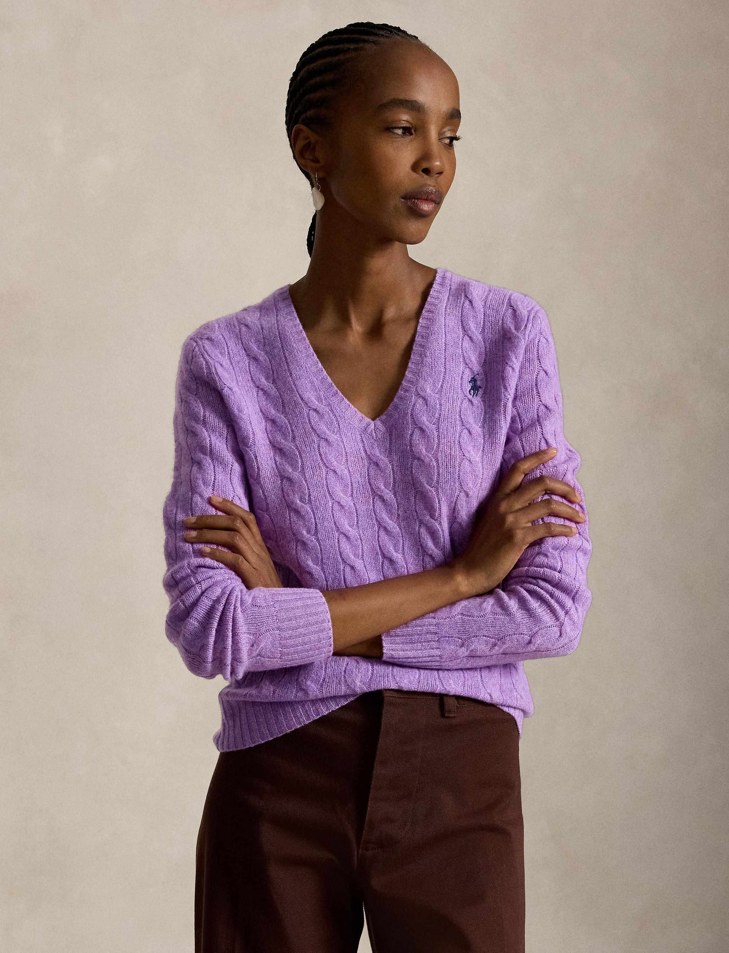 POLO RALPH LAUREN Wełniany sweter Kimberly Slim Fit z dodatkiem kaszmiru