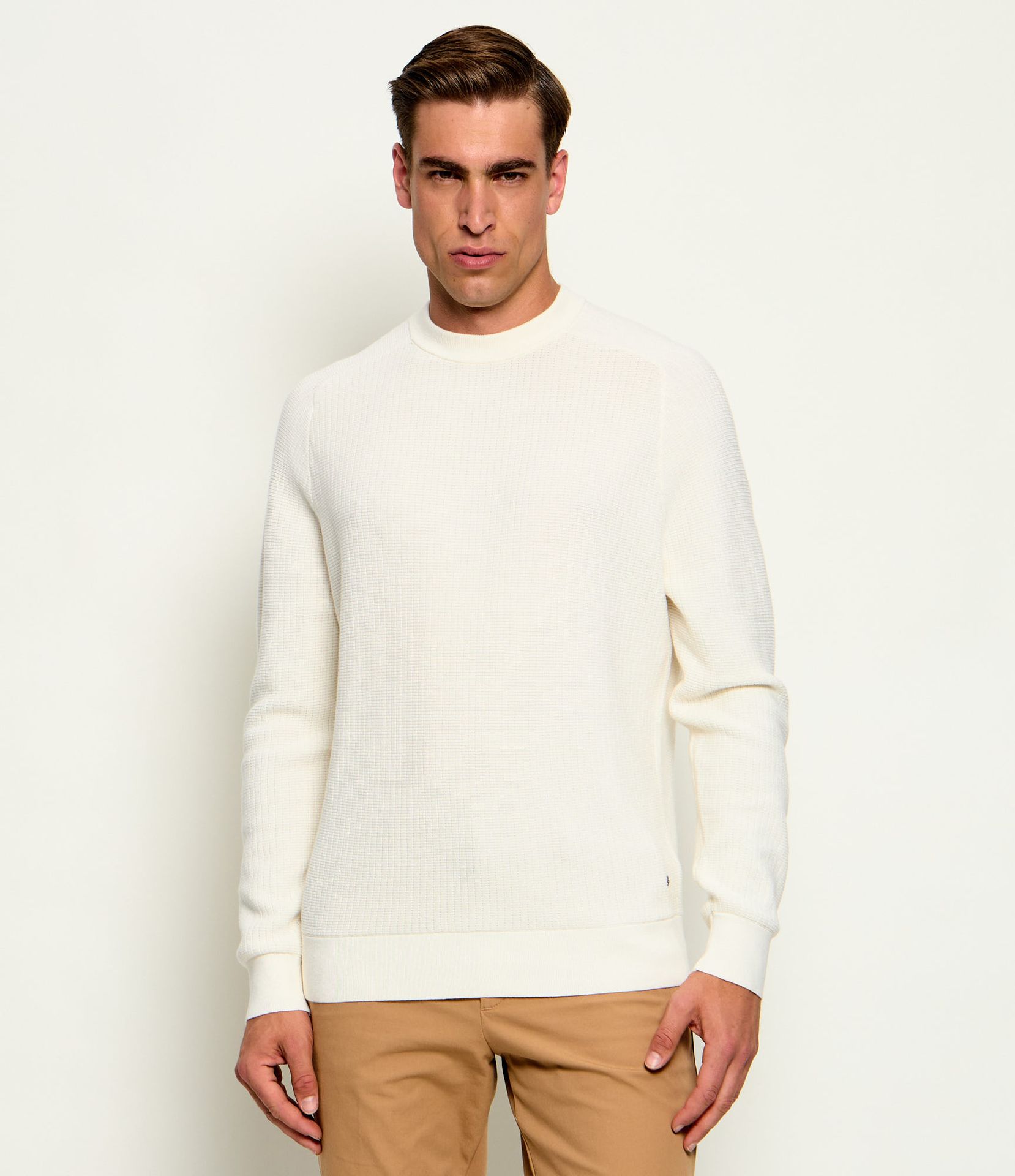 BOSS BLACK Sweter C-Lacerbo Regular Fit z dodatkiem wełny