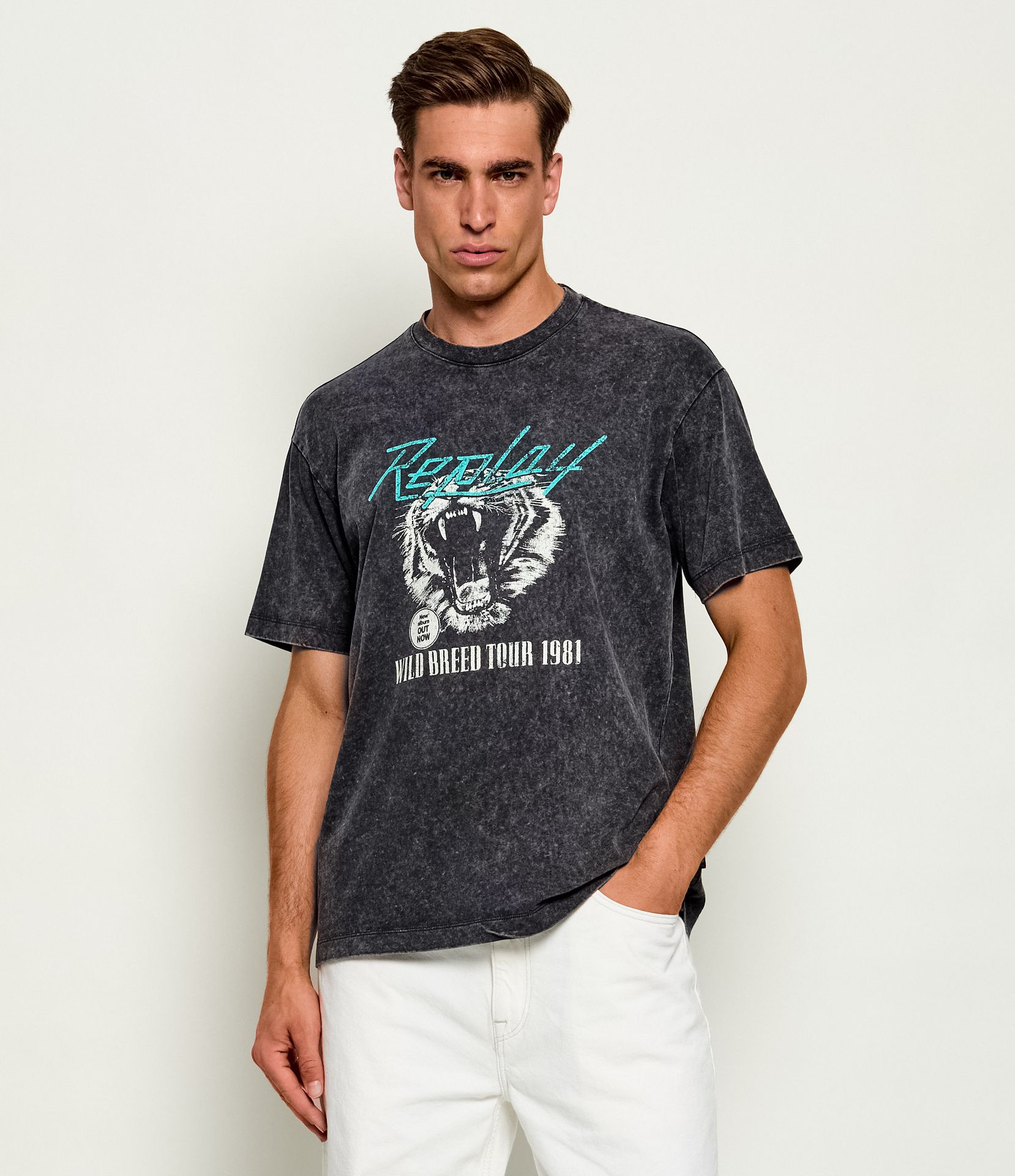 Replay T-shirt Wild Breed Tour 1981 Regular Fit