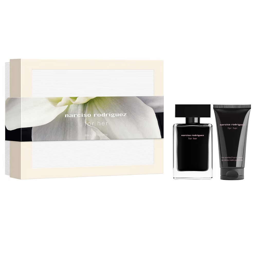 Narciso Rodriguez For Her zestaw woda toaletowa spray 50ml + krem do rąk 50ml