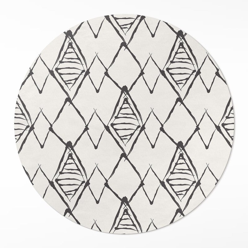 Dywan wzorzysty okrągły, górskie szczyty abstrakcyjny boho 110x110 cmArtPrintCave