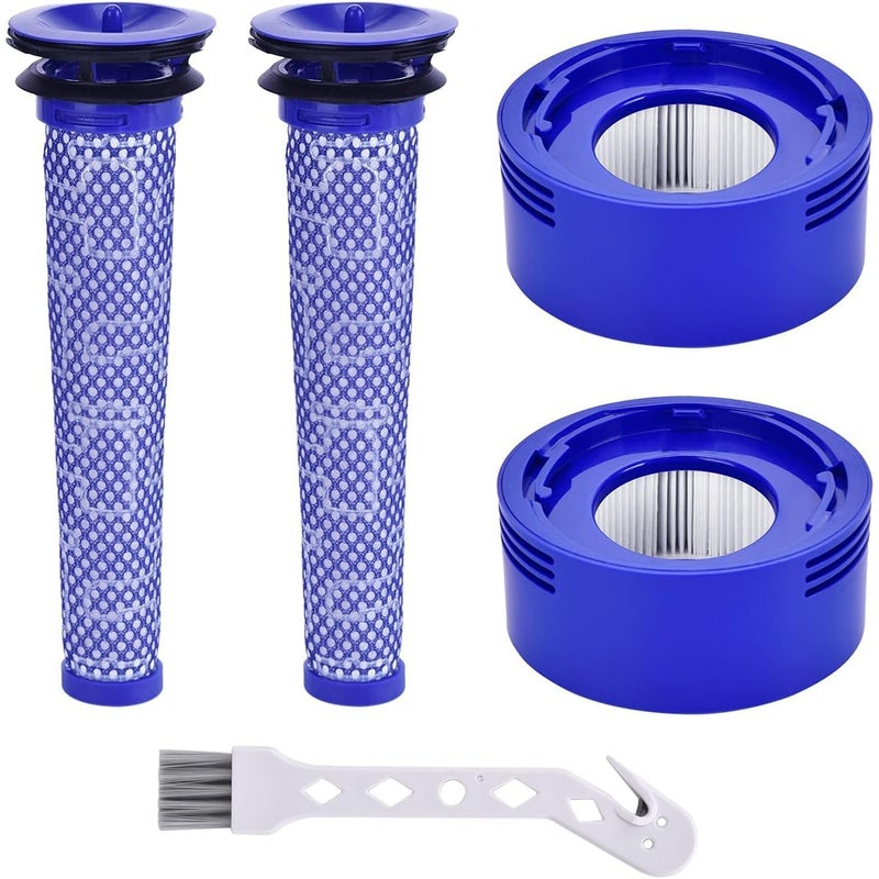 Zestaw 2 kompatybilnych filtrów HEPA do odkurzacza Dyson V7 V8 – filtr wstępny i filtr zasilnikowy