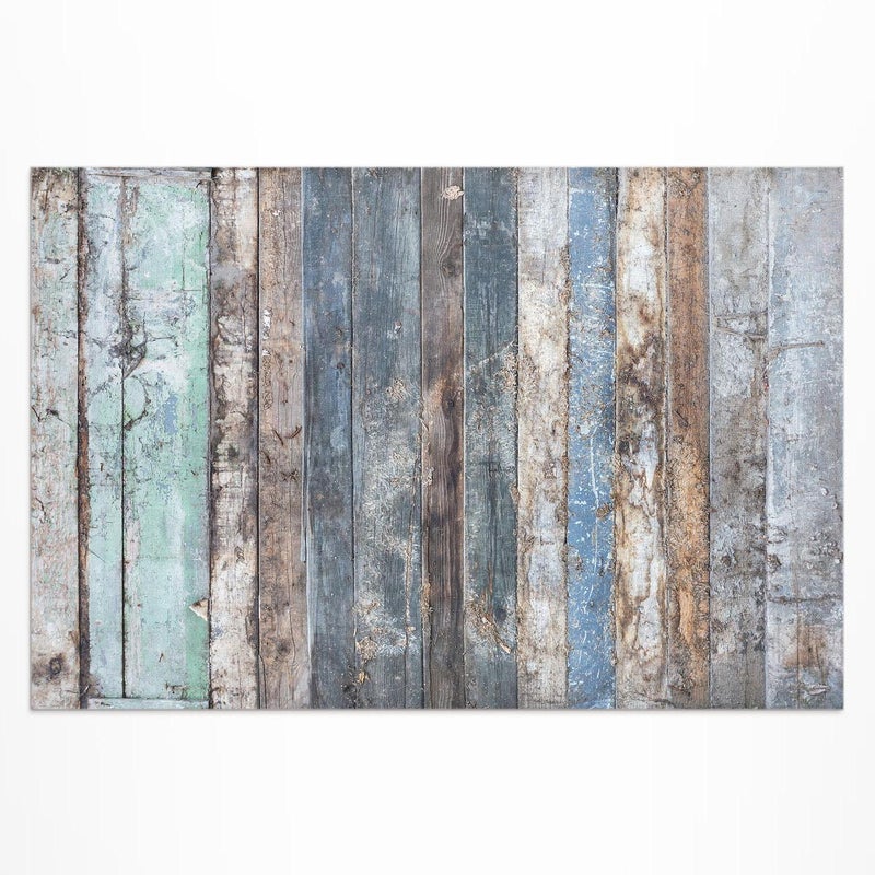 Dywan winylowy vintage, mata winylowa obdarte drewniane deski 180x120 cm ArtPrintCave