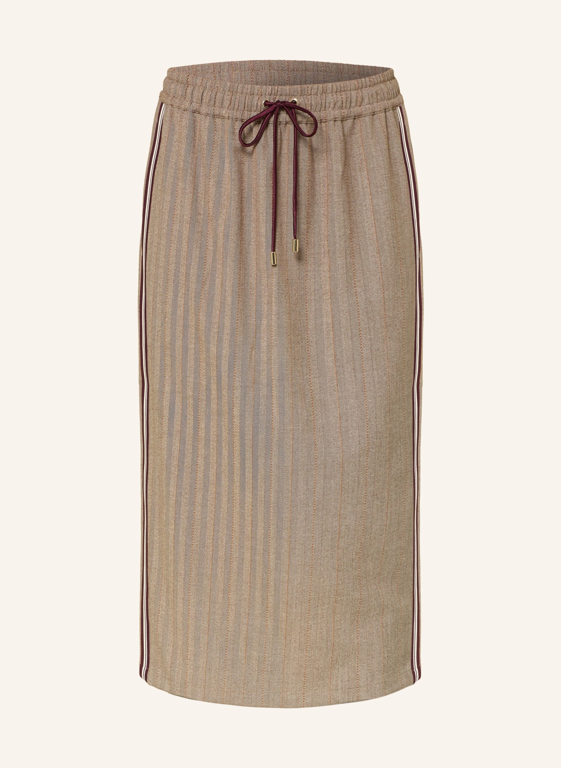 Liu Jo Spódnica W Paski Z Galonem braun