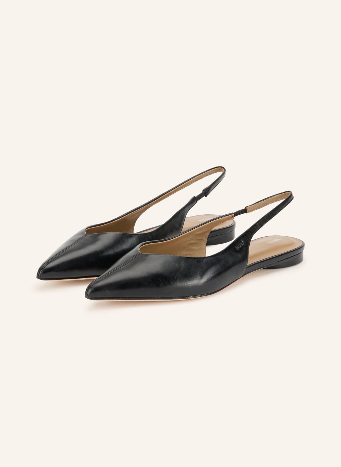 Boss Baleriny Typu Slingback Miah schwarz