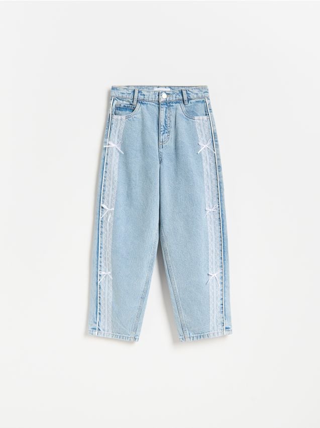 Reserved - Jeansy baggy fit - niebieski