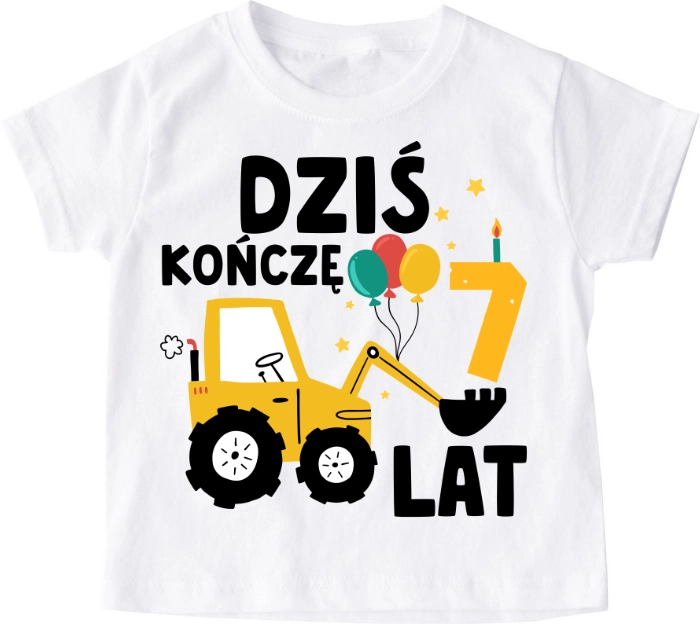 Koszulka URODZINOWA dziecięca ''DZIŚ KOŃCZĘ 7 LAT''