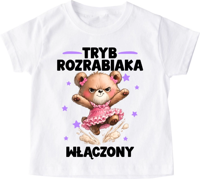 Koszulka dziecięca ''TRYB ROZRABIAKA'' misia