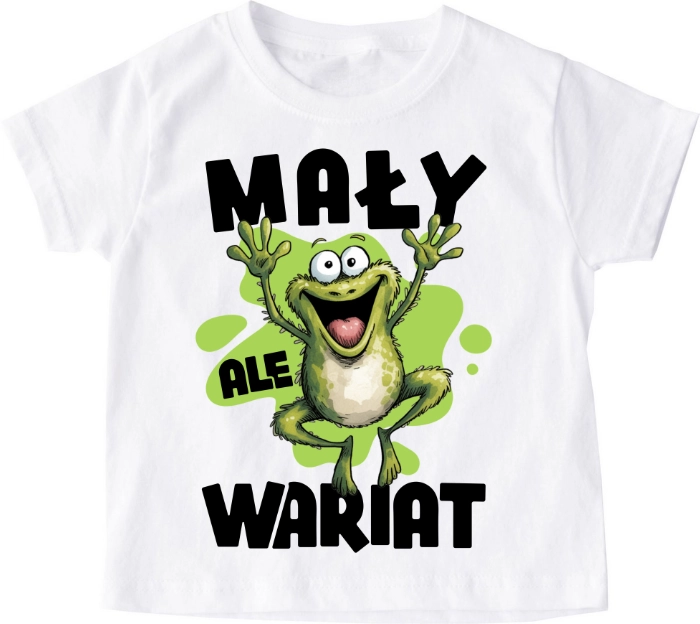 Koszulka dziecięca ''MALY ALE WARIAT'' z żabką