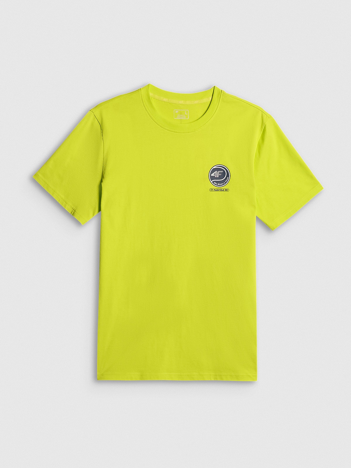 4F T-shirt regular z nadrukiem męski - zielony XXL