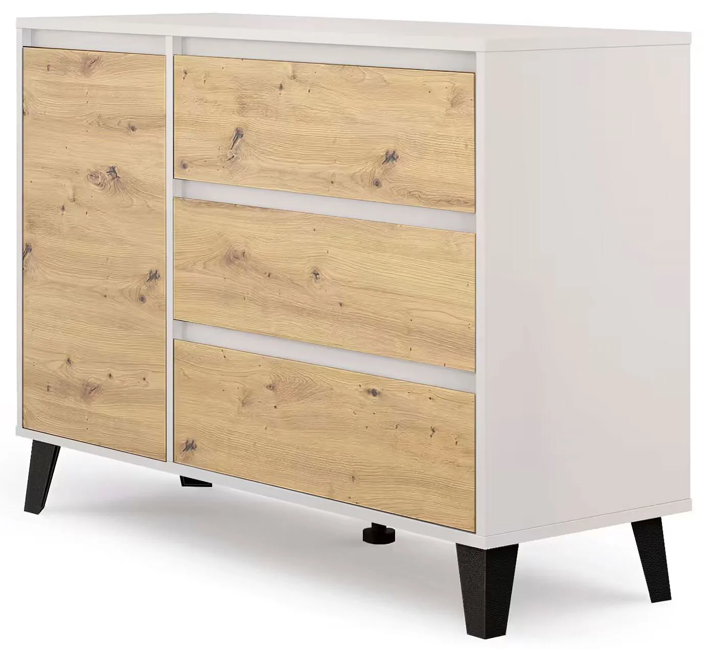 Komoda na ubrania kaszmir + dąb artisan R5-B95