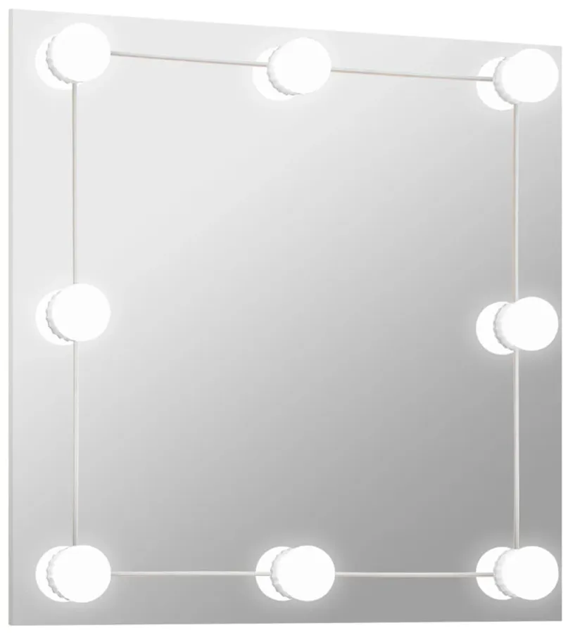 Kwadratowe ścienne lustro z oświetleniem LED 60x60 cm A7-P07