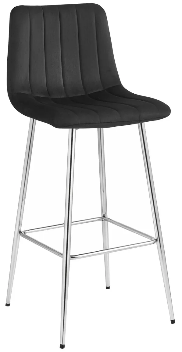 Czarny nowoczesny hoker welurowy metalowy T1-B09